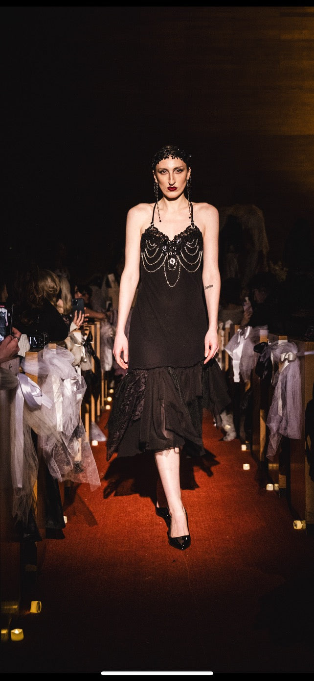 black chain gown medium